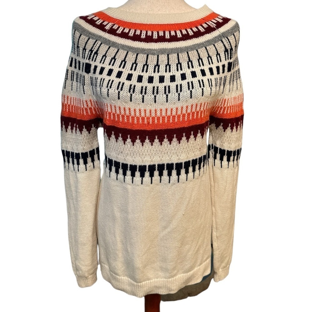 Boden Fair Isle wool cashmere blend tunic sweater Small.